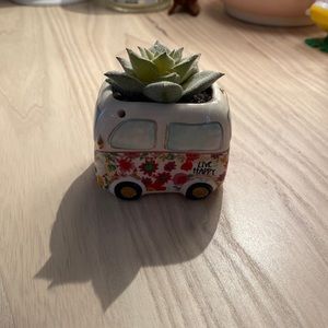 Live happy flower pot